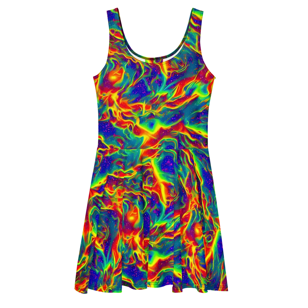 Nebula Symphony on Skater Dress — Front