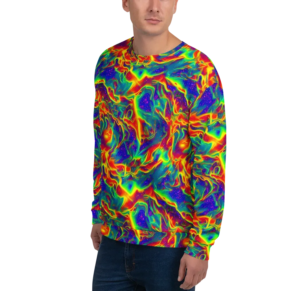 Nebula Symphony on Sweatshirt — Left Front