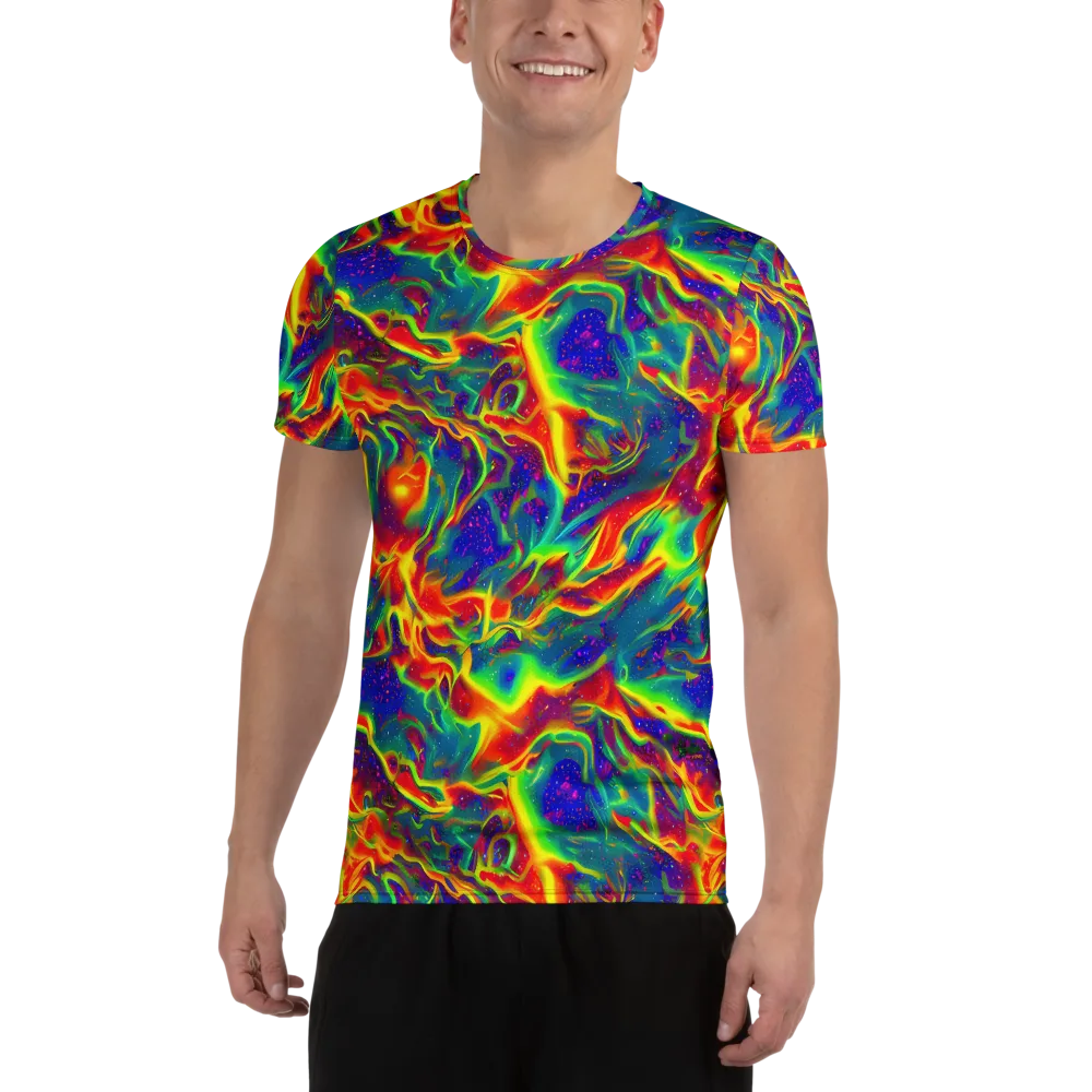 Nebula Symphony on Men's Athletic T-Shirt — Front