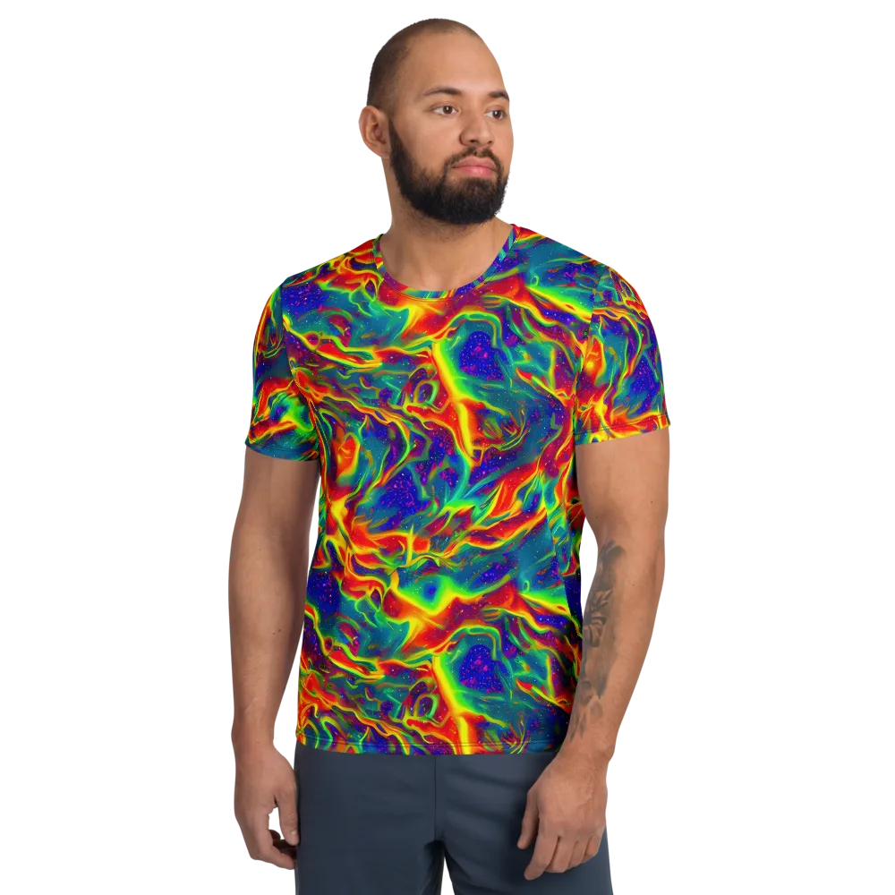 Nebula Symphony on Men's Athletic T-Shirt — Front