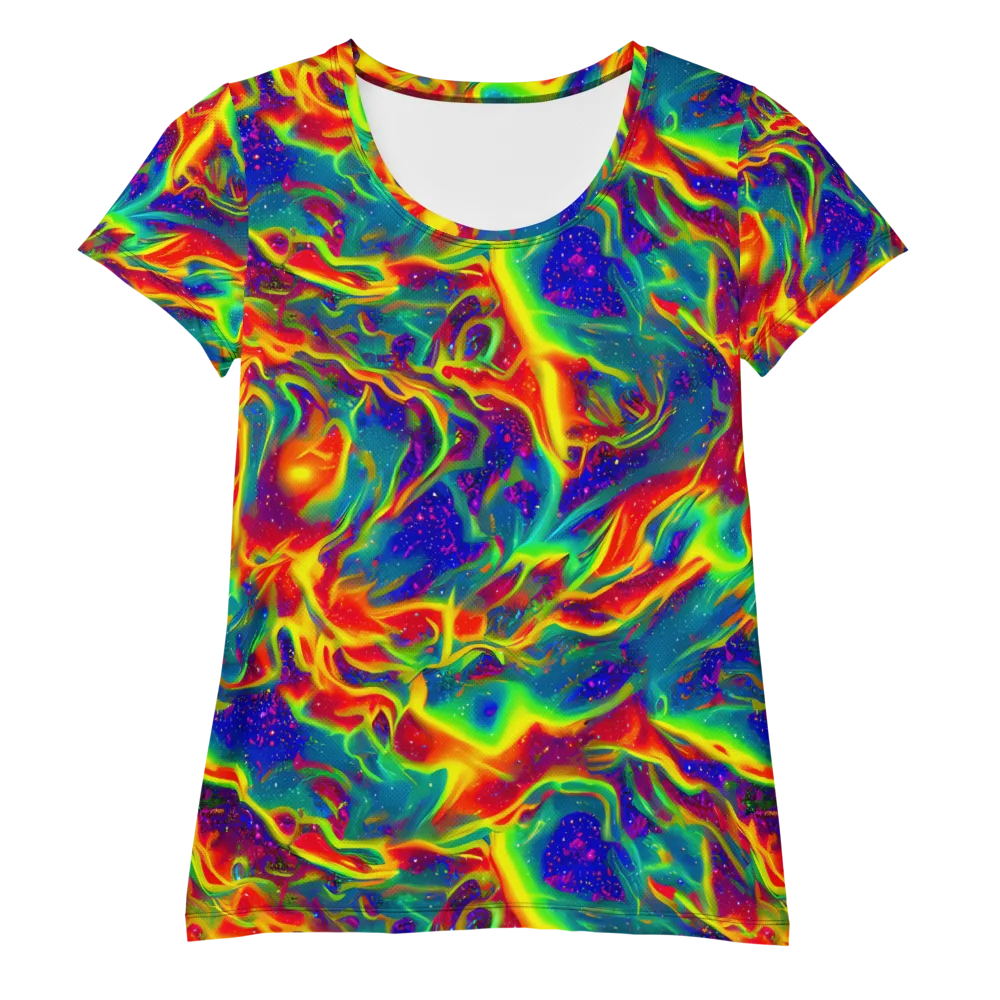 Nebula Symphony on Women's Athletic T-Shirt — Front