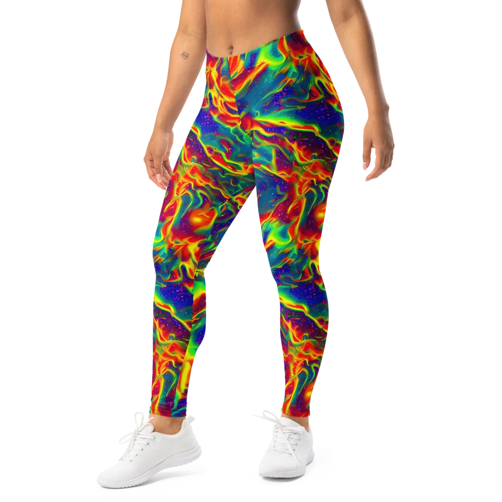 Nebula Symphony on Leggings — Left Front