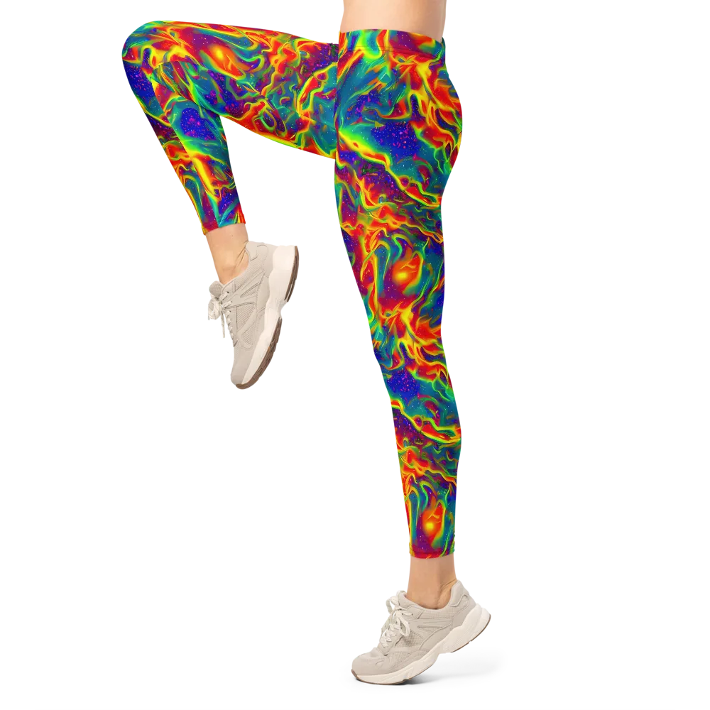 Nebula Symphony on Leggings — Left