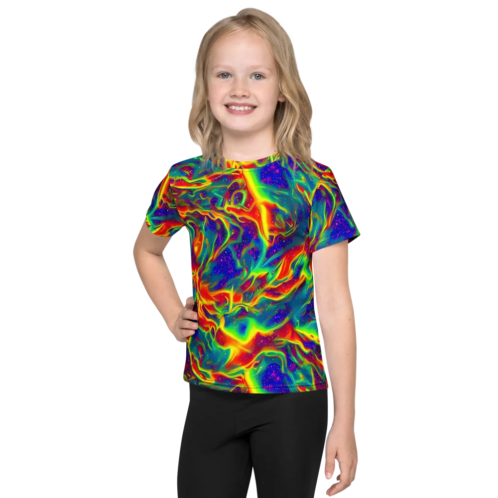 Nebula Symphony on Kids Crew Neck T-Shirt — Front