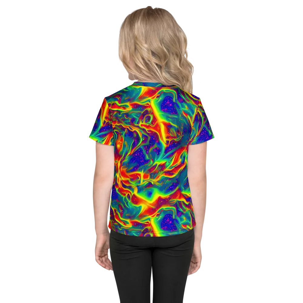Nebula Symphony on Kids Crew Neck T-Shirt — Back