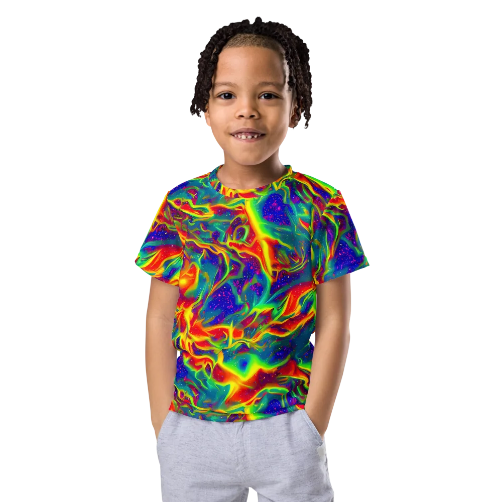 Nebula Symphony on Kids Crew Neck T-Shirt — Front
