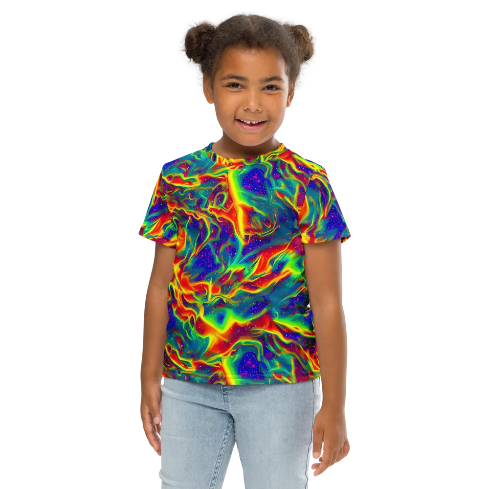 Nebula Symphony on Kids Crew Neck T-Shirt — Front