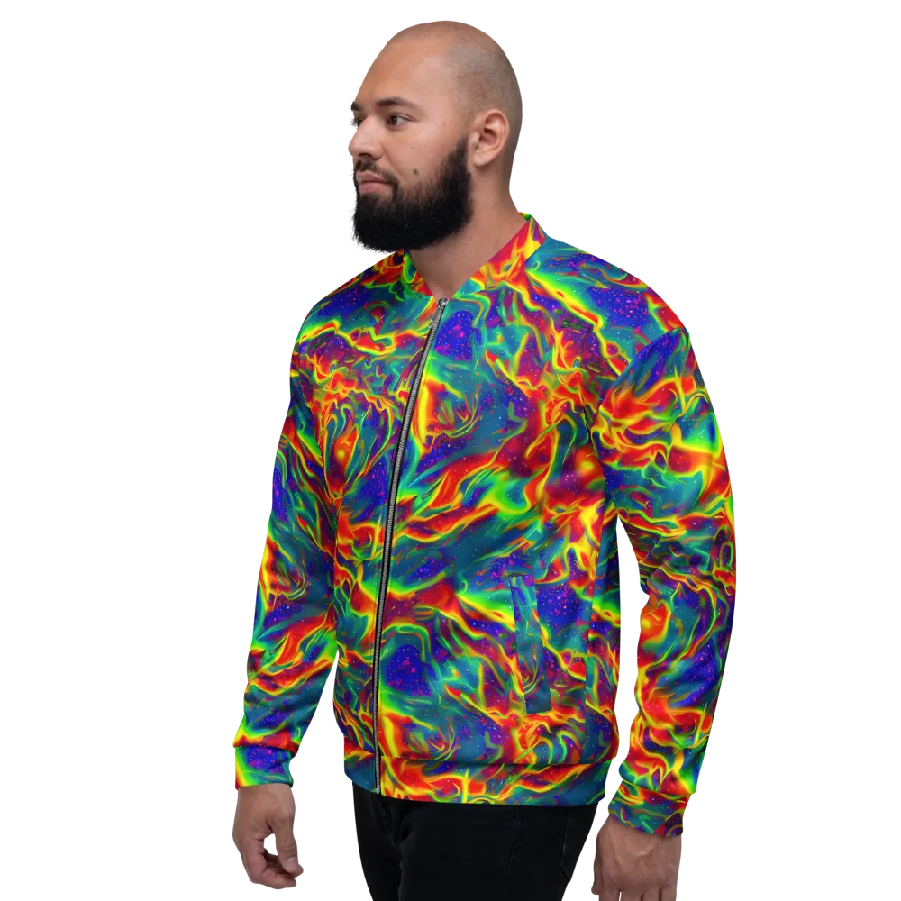 Nebula Symphony on Bomber Jacket — Left