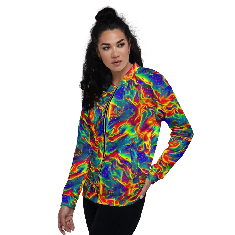 Nebula Symphony on Bomber Jacket — Left