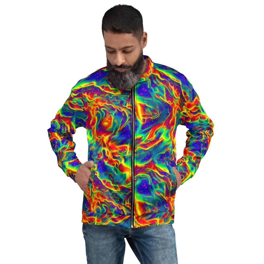 Nebula Symphony on Bomber Jacket — Front