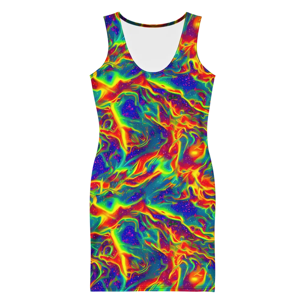 Nebula Symphony on Bodycon Dress — Front