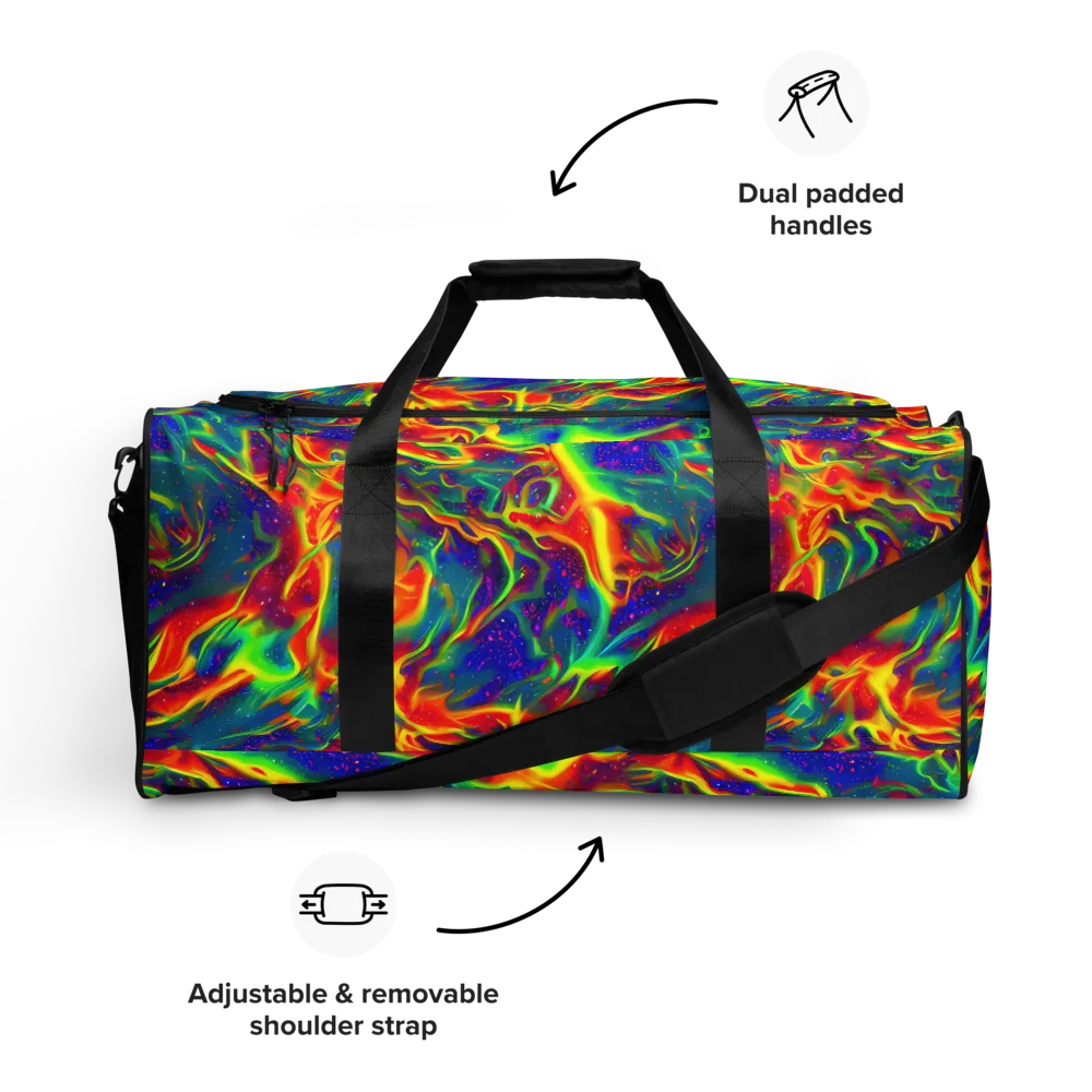 Nebula Symphony on Duffle Bag — Front