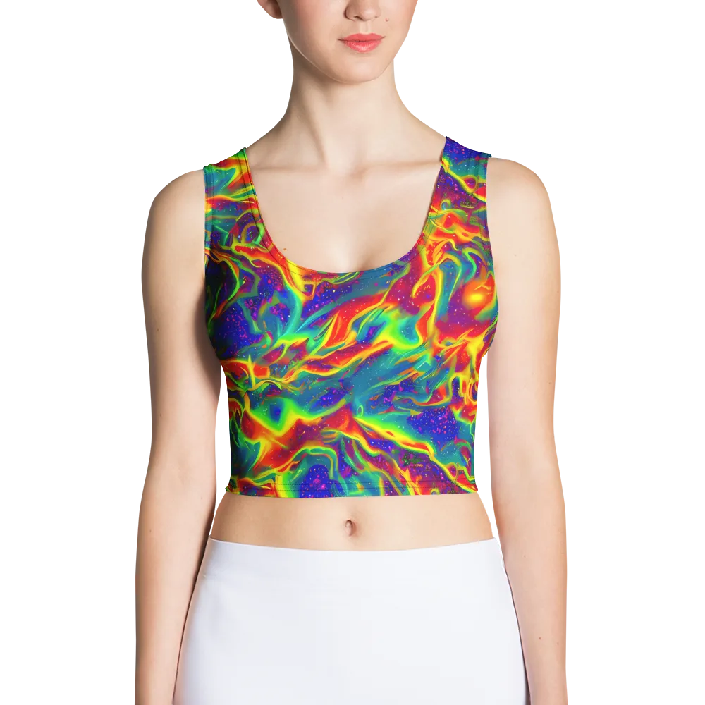 Nebula Symphony on Crop Top — Front