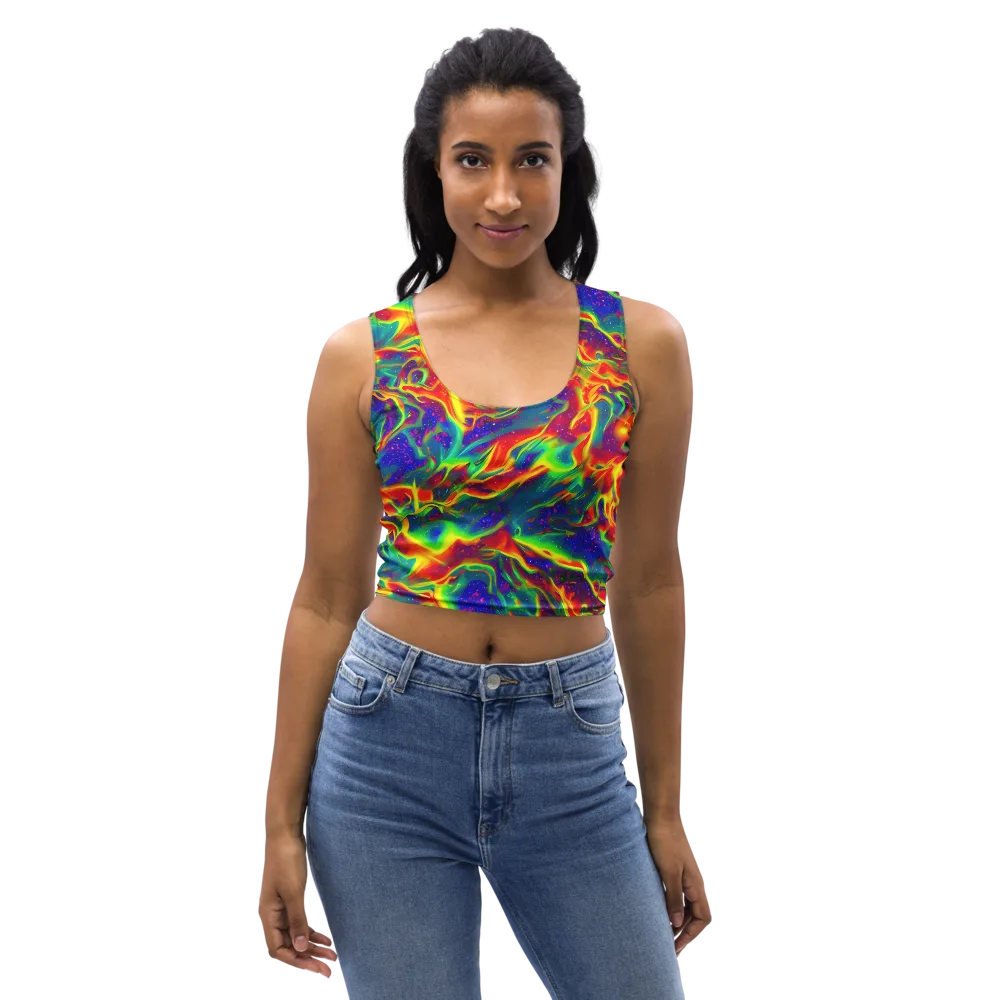Nebula Symphony on Crop Top — Front