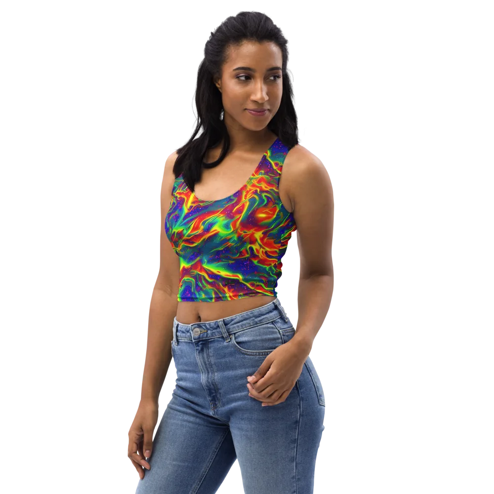 Nebula Symphony on Crop Top — Left Front