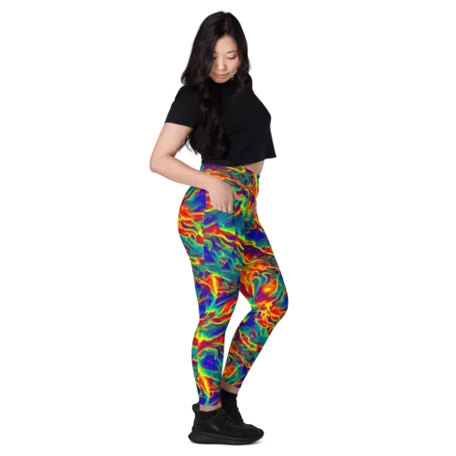 Nebula Symphony on a Leggings with Pockets