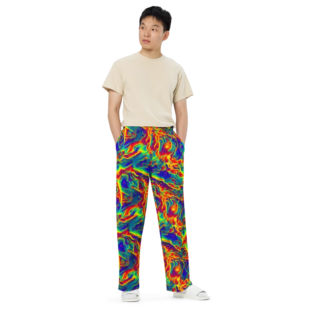 Nebula Symphony on Wide-Leg Pants — Front