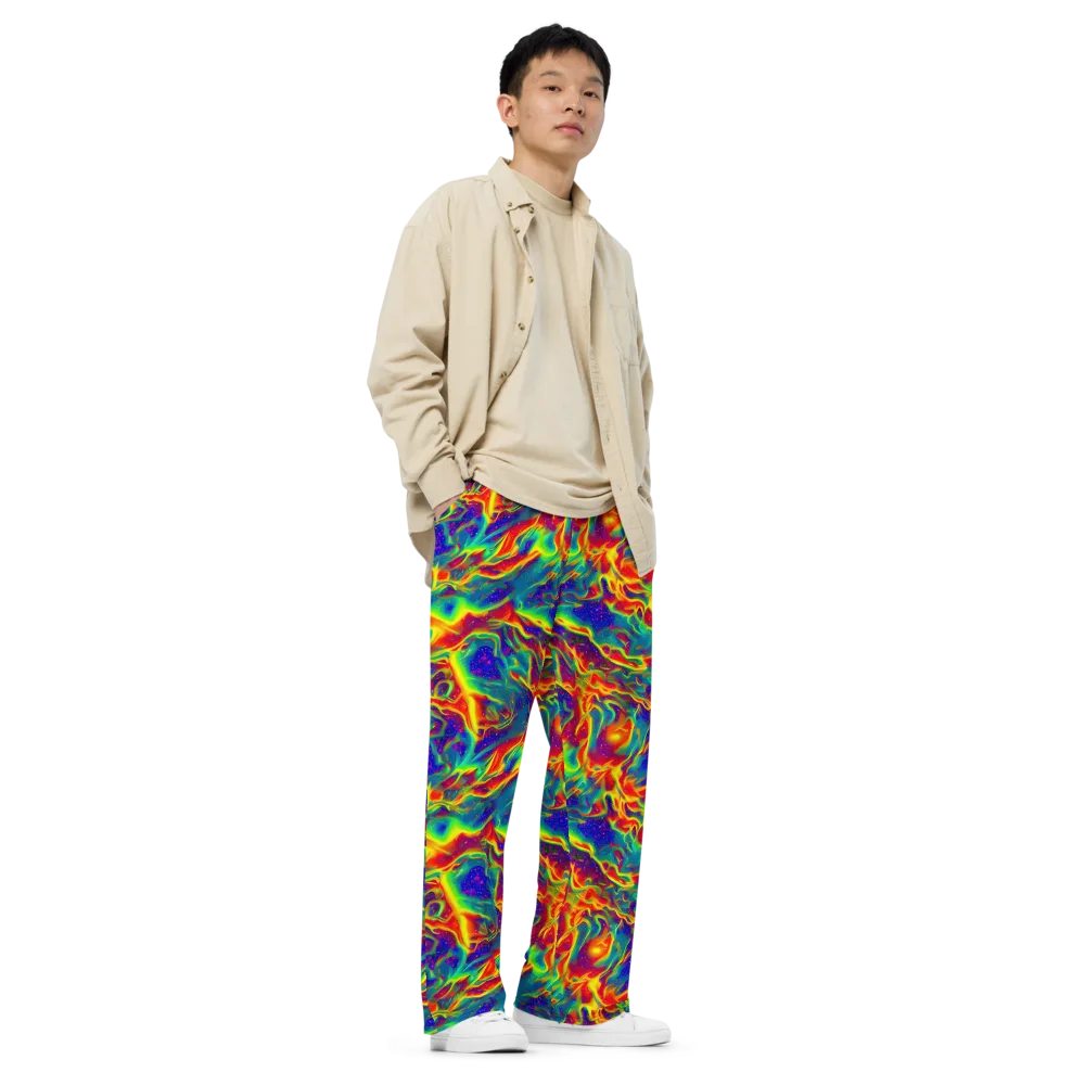 Nebula Symphony on Wide-Leg Pants — Right Front