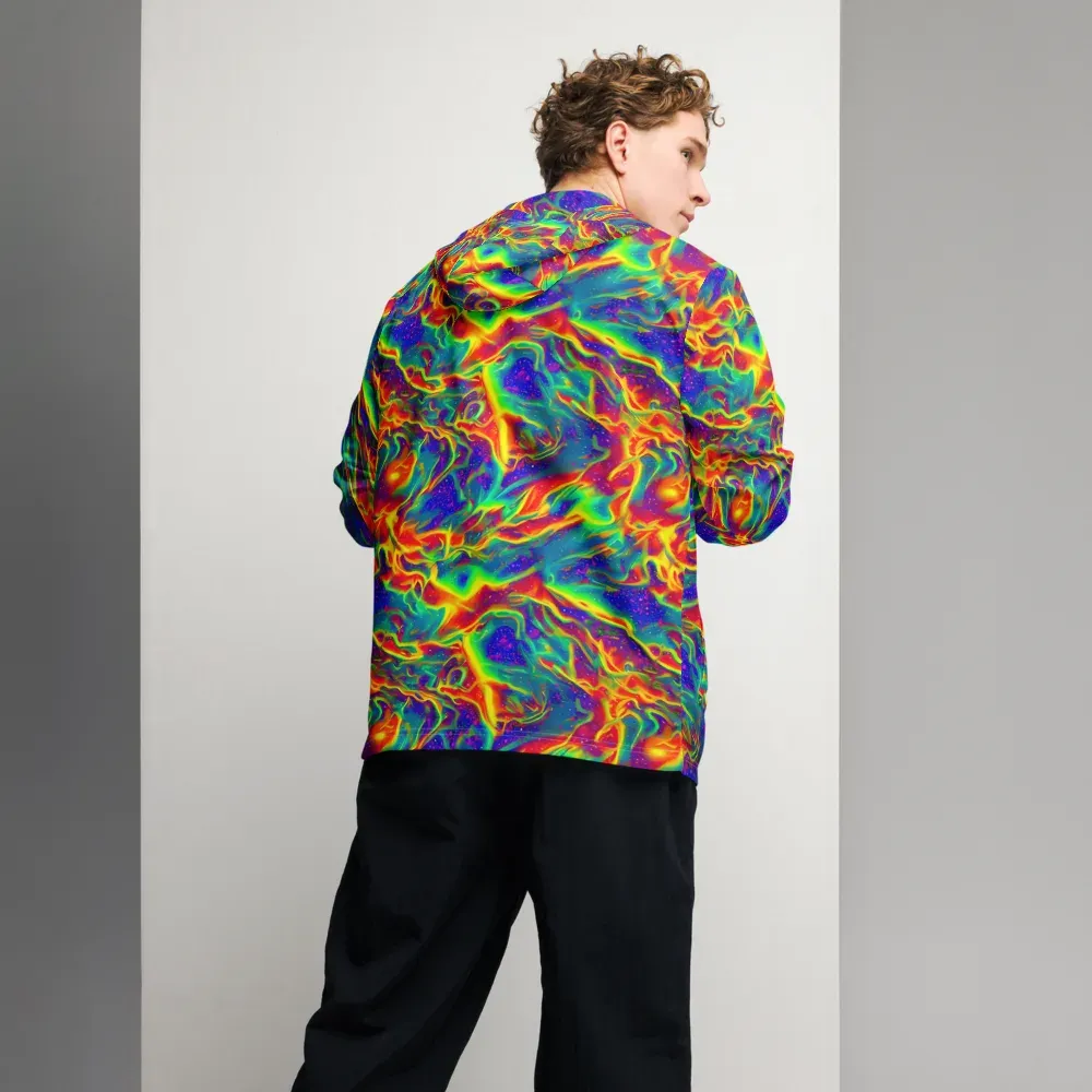 Nebula Symphony on Men's Windbreaker — Back