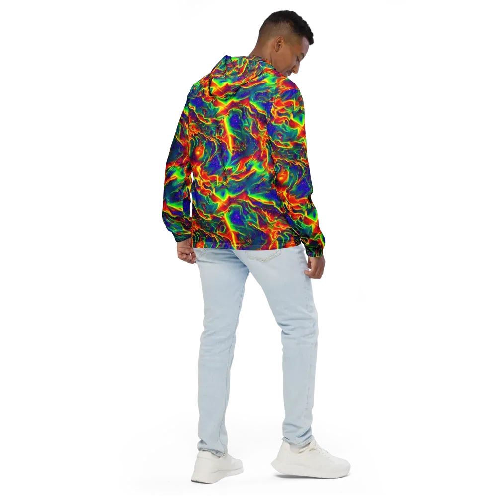 Nebula Symphony on Men's Windbreaker — Back