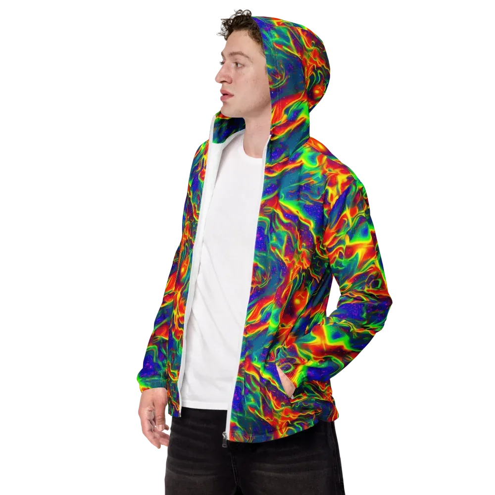 Nebula Symphony on Men's Windbreaker — Left Front