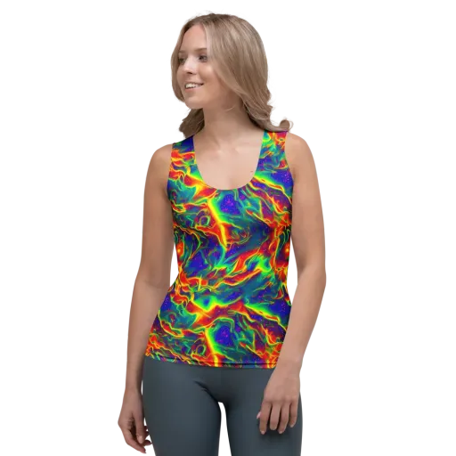 Nebula Symphony on a Women's Tank Top