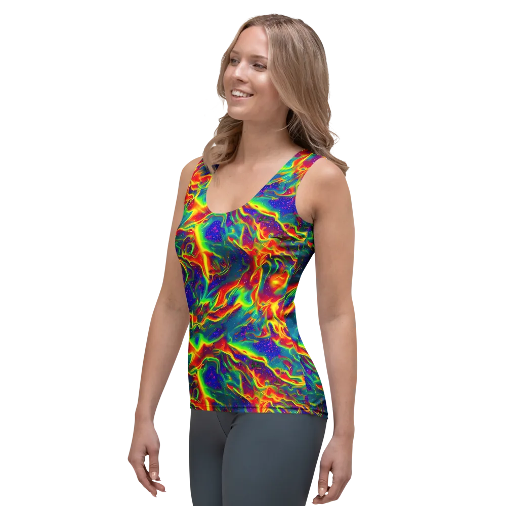 Nebula Symphony on Women's Tank Top — Left Front