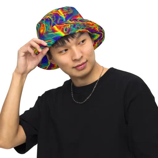 Nebula Symphony on a Reversible Bucket Hat