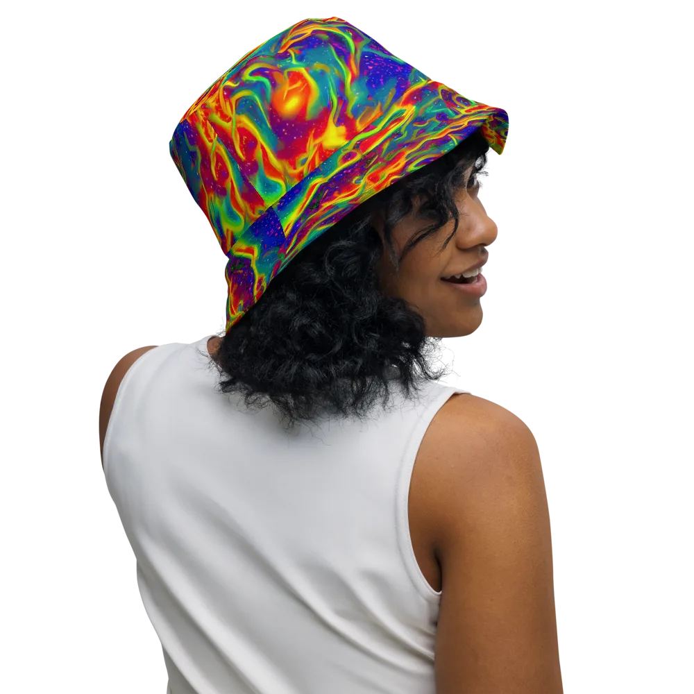 Nebula Symphony on Reversible Bucket Hat — Right Outside