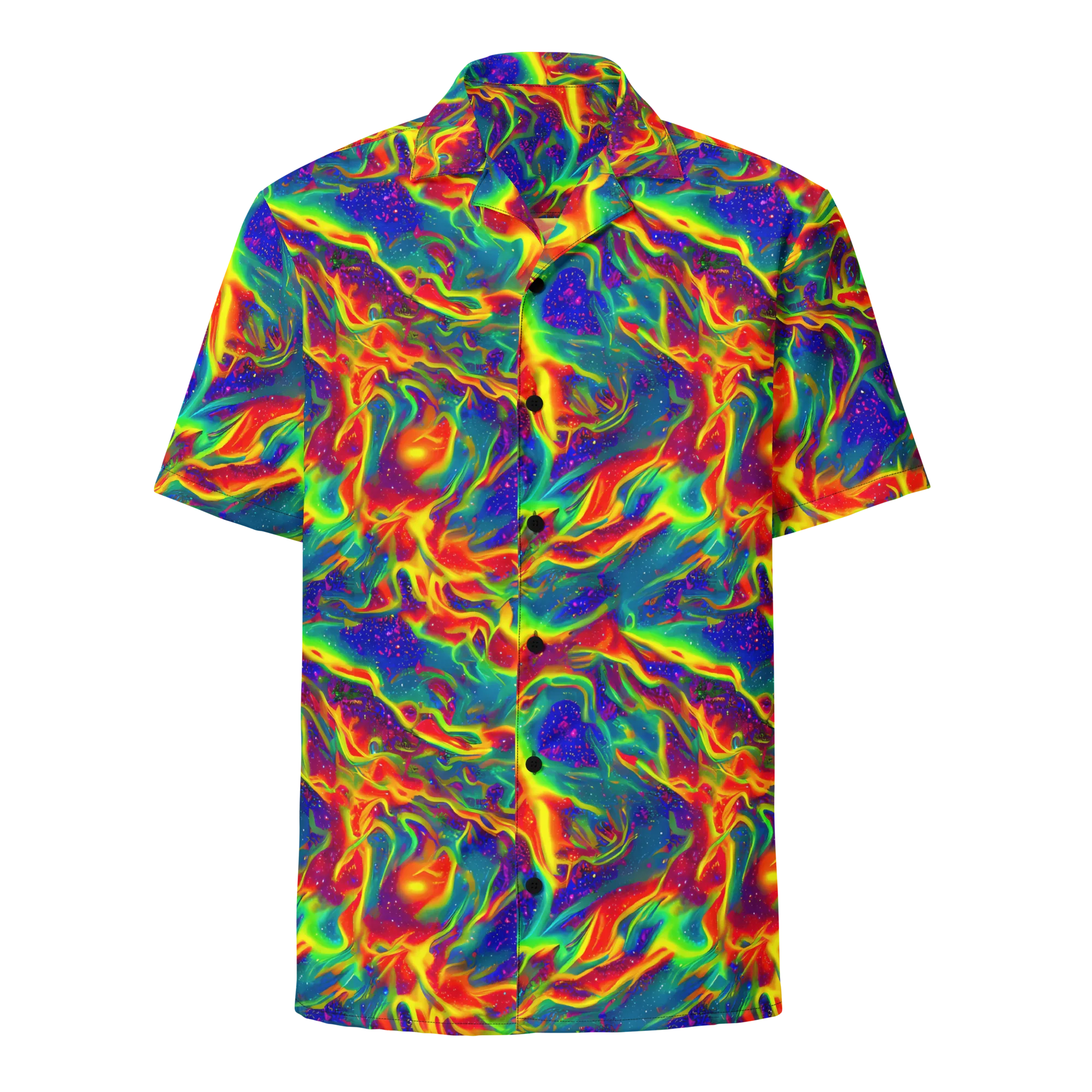 Nebula Symphony on Button Shirt — Front