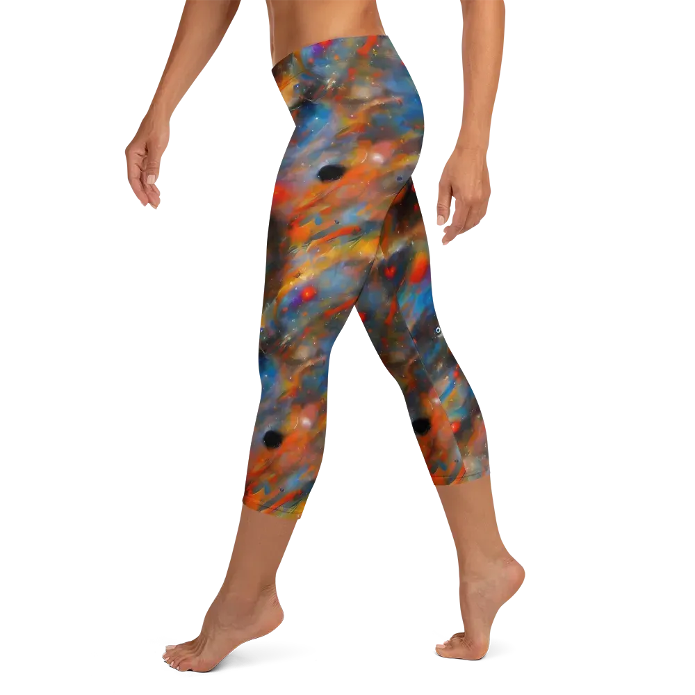 Ethereal Eclat on Capri Leggings — Left