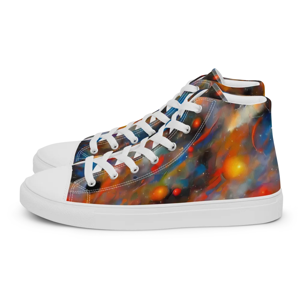 Ethereal Eclat on Men's High Top Canvas Shoes — Left