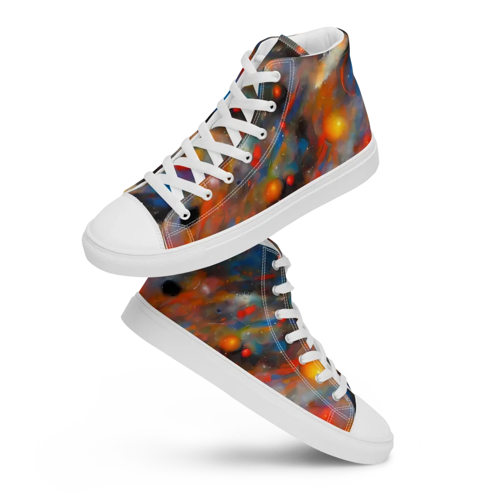 Ethereal Eclat on Men's High Top Canvas Shoes — Front