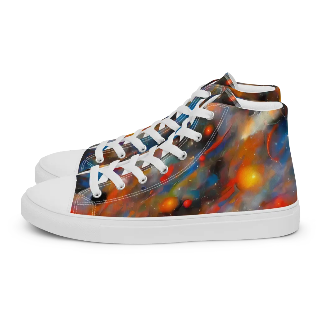 Ethereal Eclat on Women's High Top Canvas Shoes — Left