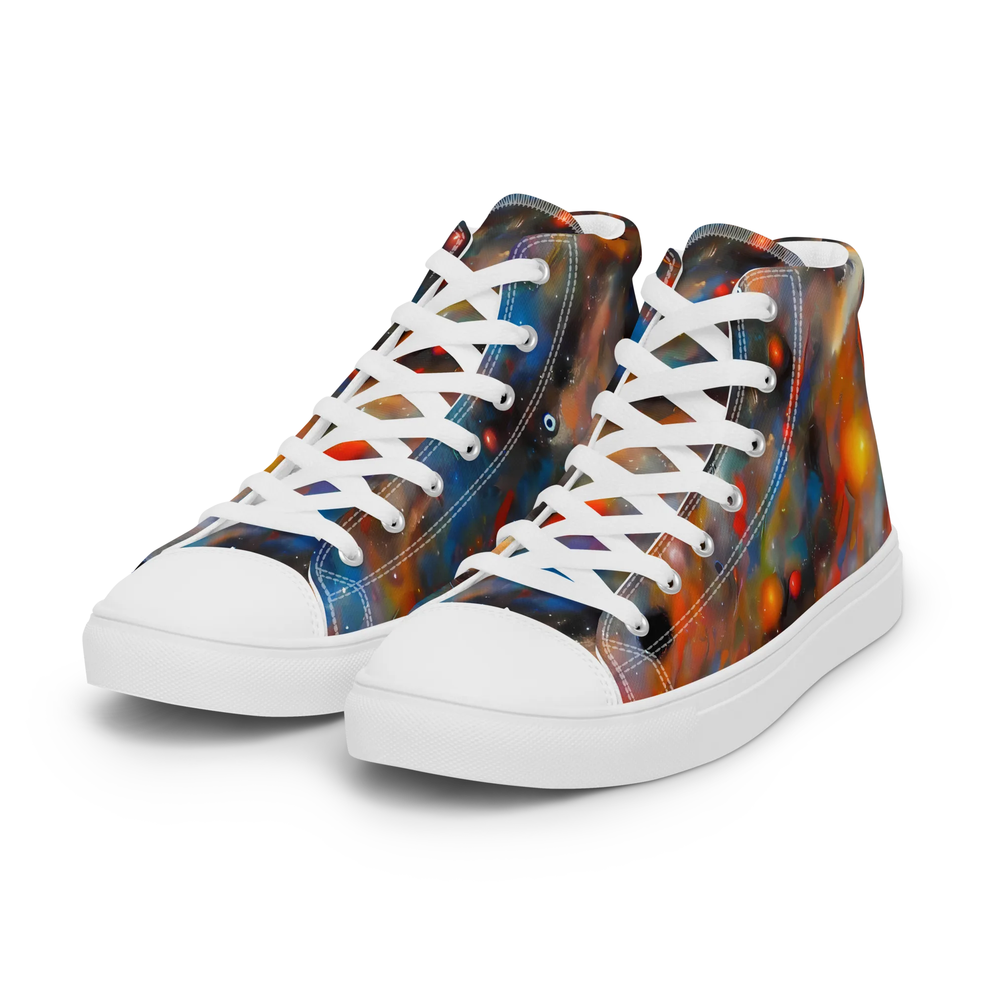 Ethereal Eclat on Women's High Top Canvas Shoes — Left Front