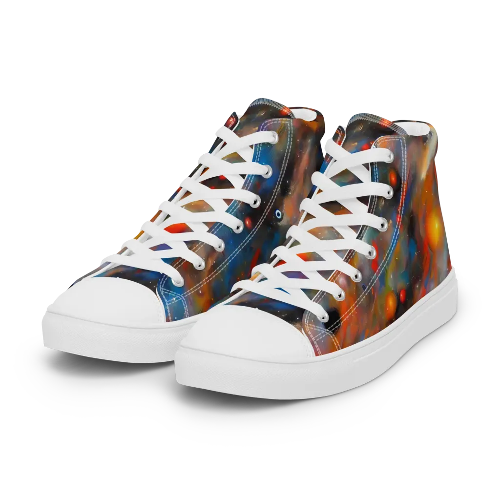 Ethereal Eclat on Women's High Top Canvas Shoes — Left Front