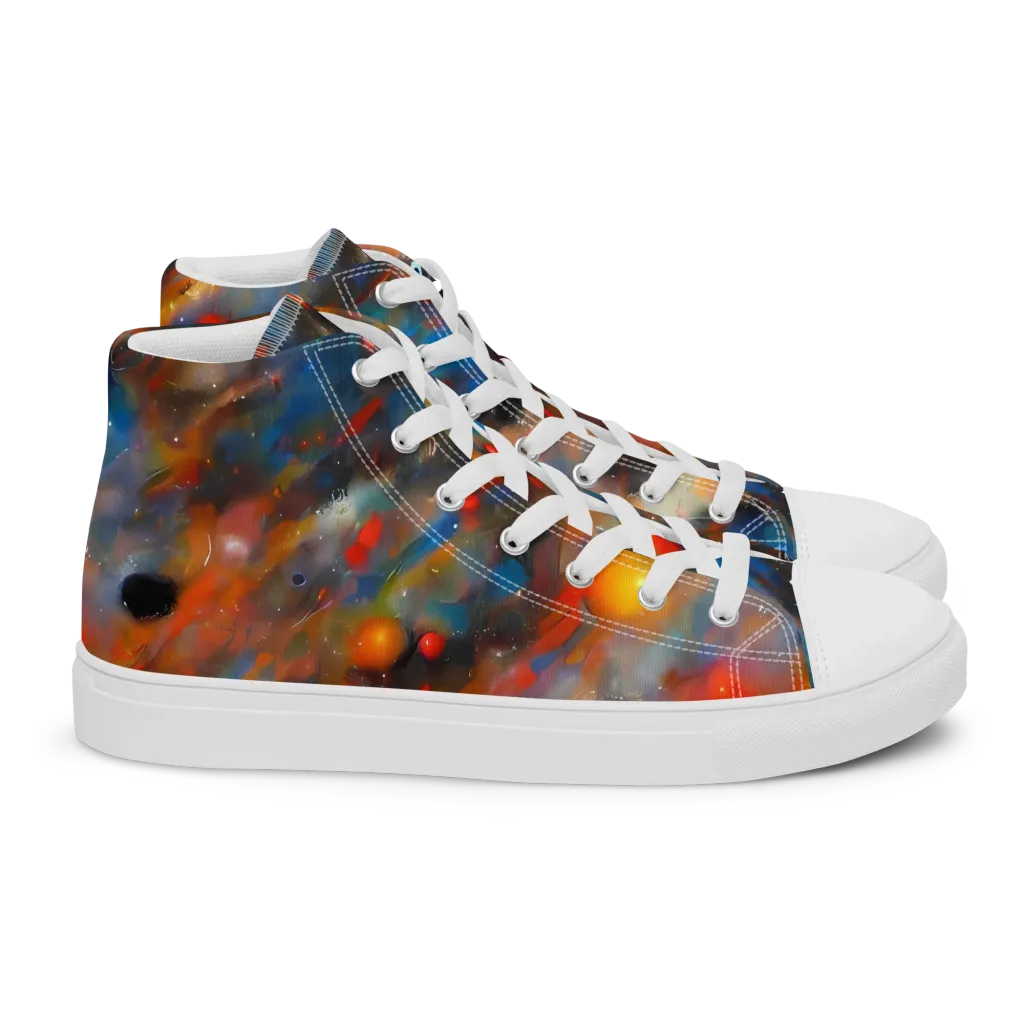 Ethereal Eclat on Women's High Top Canvas Shoes — Right