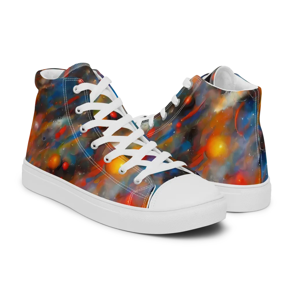 Ethereal Eclat on Women's High Top Canvas Shoes — Right