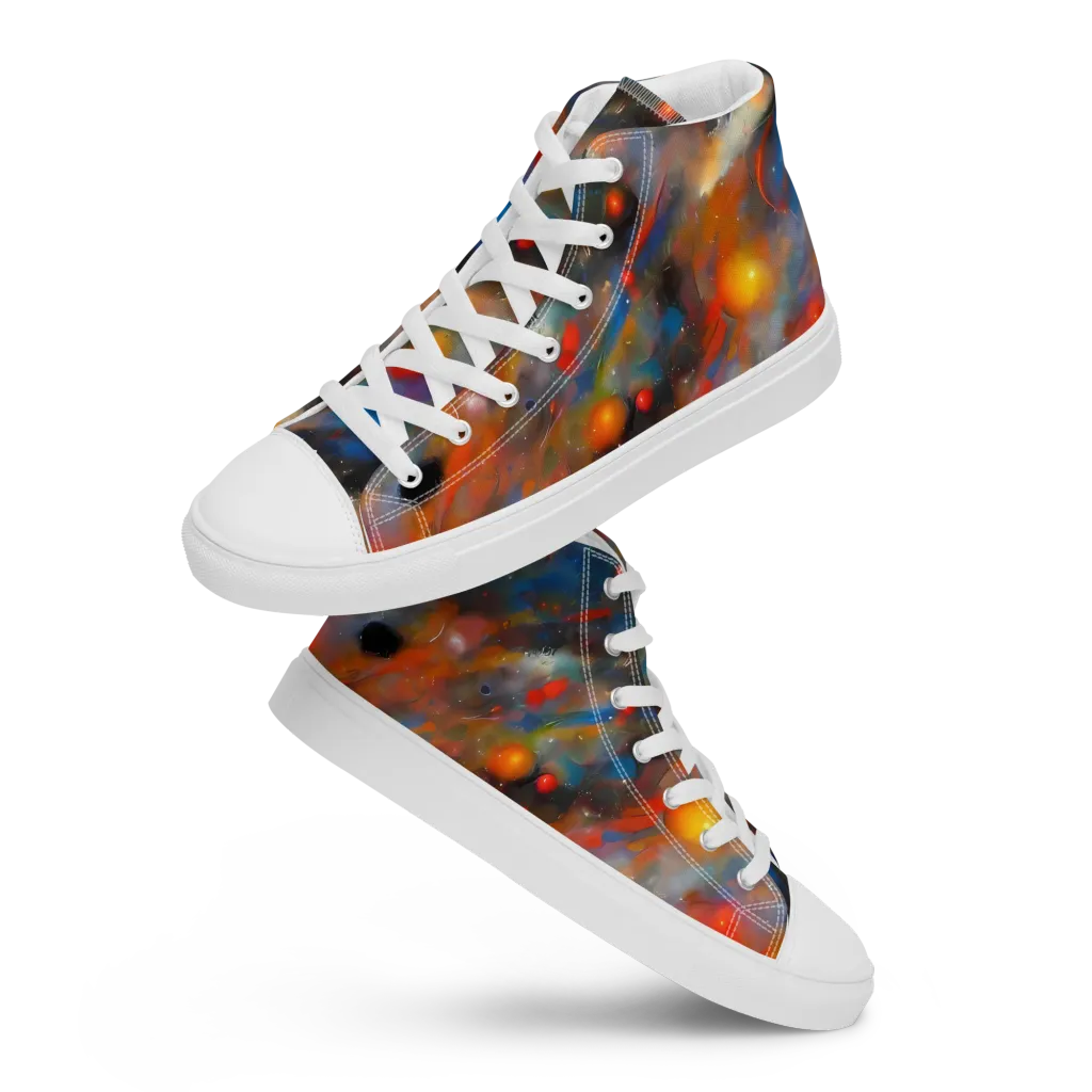 Ethereal Eclat on Women's High Top Canvas Shoes — Front