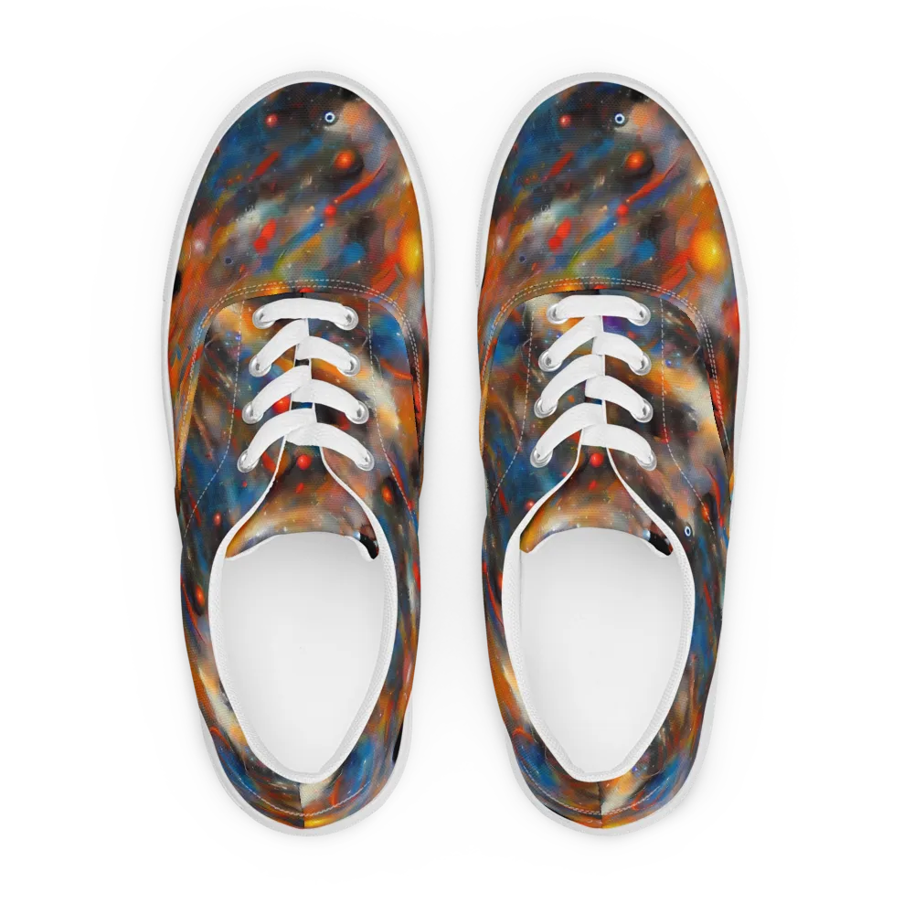 Ethereal Eclat on Men's Lace-Up Canvas Shoes — Front