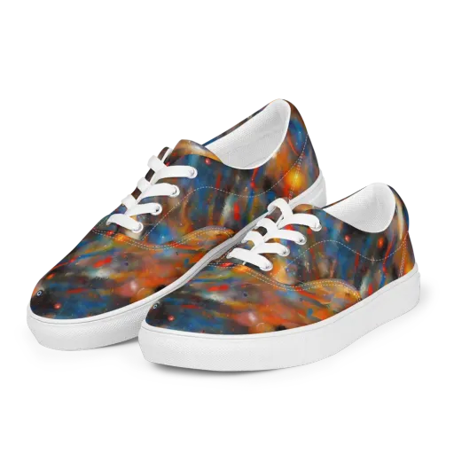 Ethereal Eclat on a Men's Lace-Up Canvas Shoes