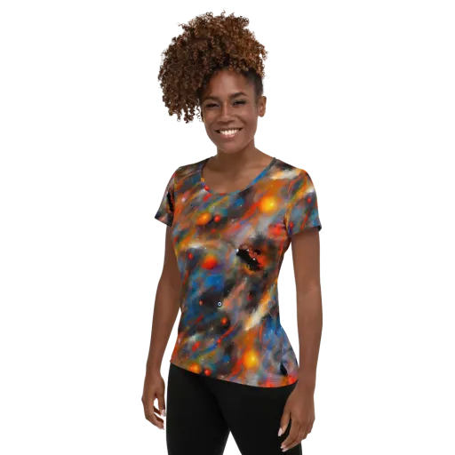 Ethereal Eclat on a Women's Athletic T-Shirt