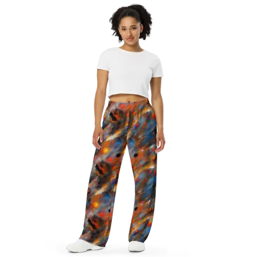 Ethereal Eclat on a Wide-Leg Pants