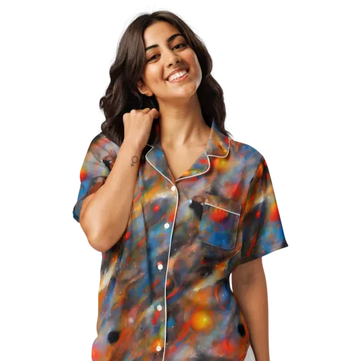 Ethereal Eclat on a Women's Short Sleeve Pajama Top