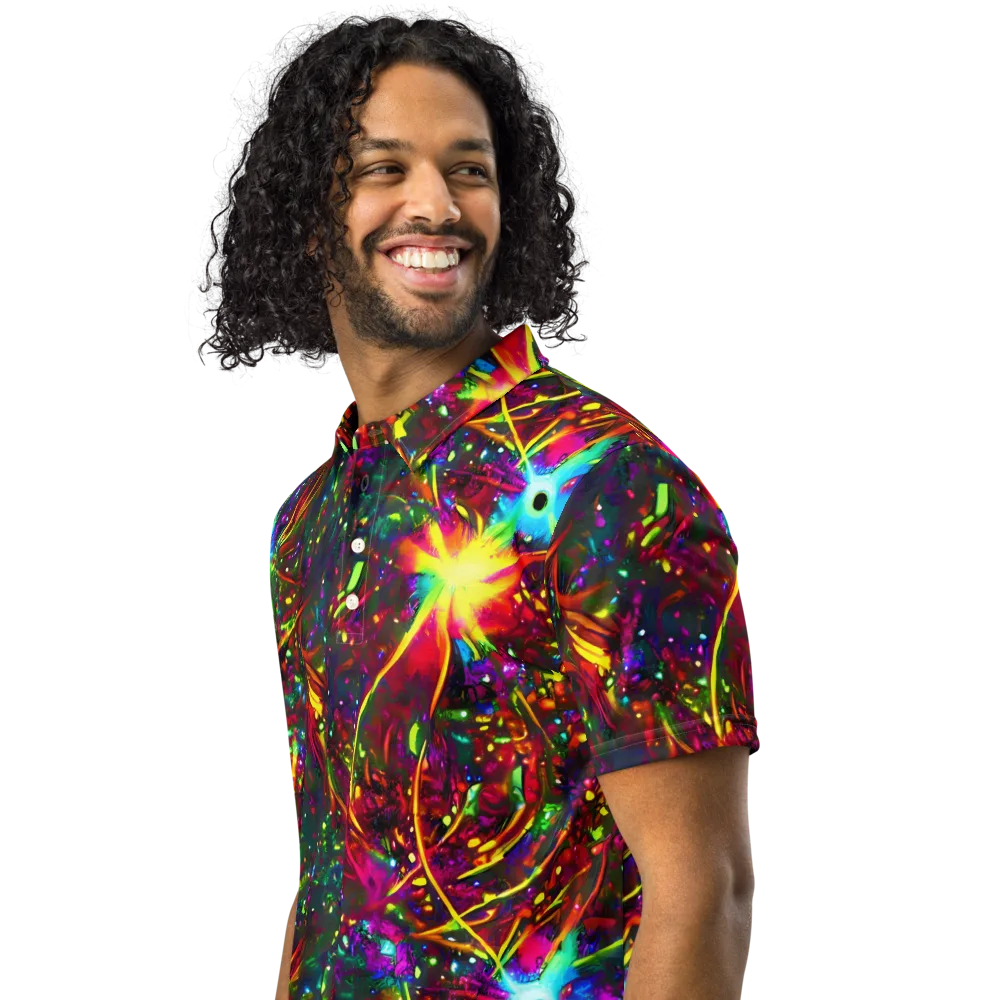 Albert Tucker on Men's Slim Fit Polo Shirt — Left Front