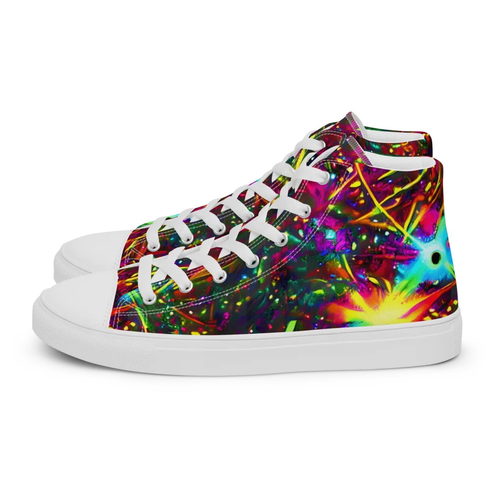 Albert Tucker on Men's High Top Canvas Shoes — Left