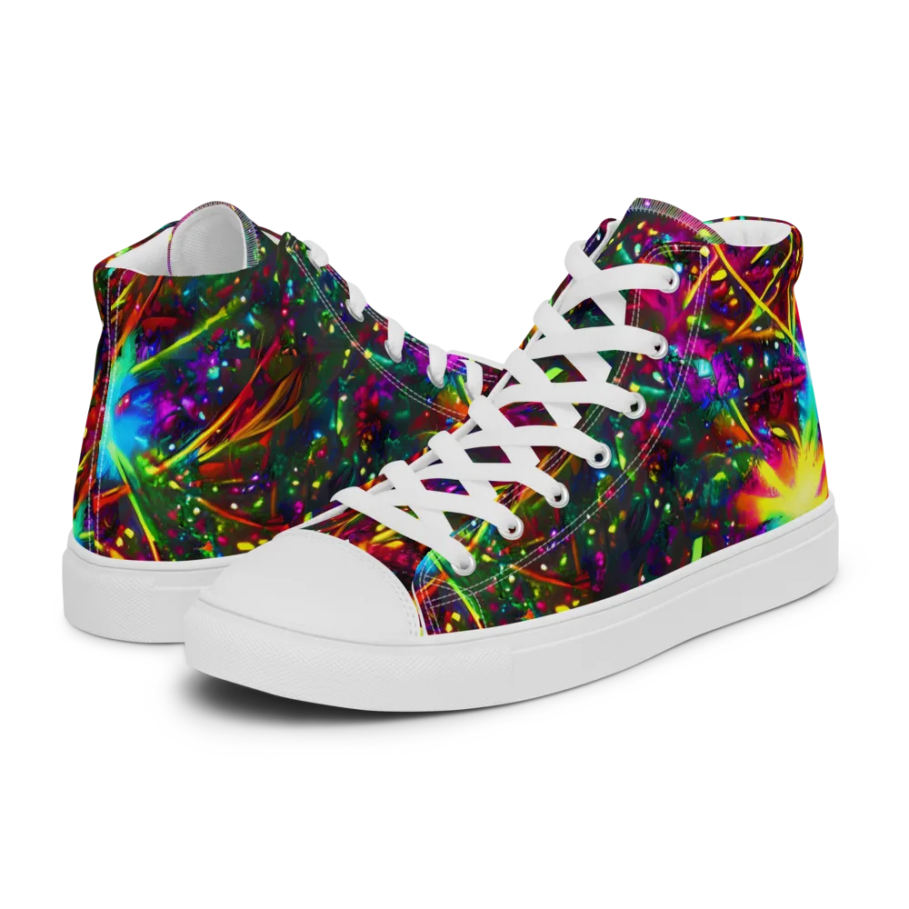 Albert Tucker on Men's High Top Canvas Shoes — Left