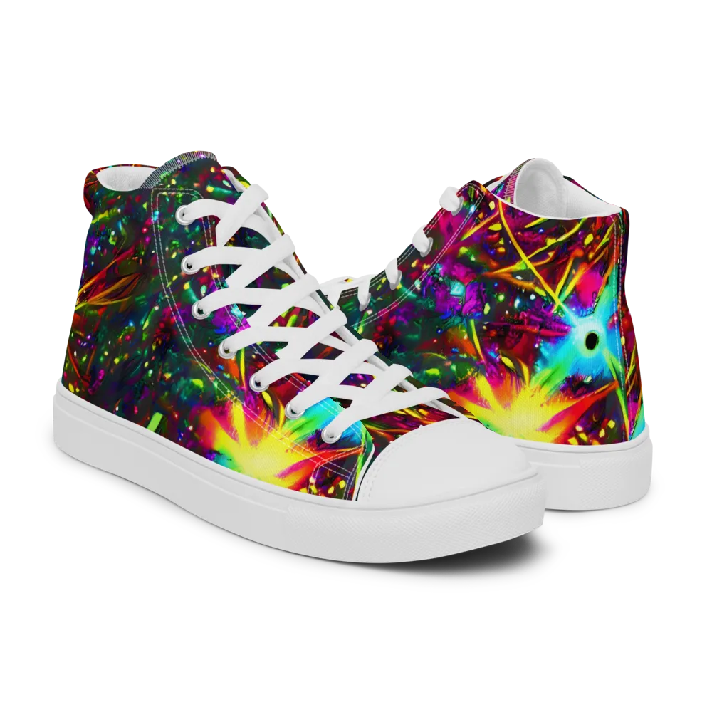 Albert Tucker on Men's High Top Canvas Shoes — Right