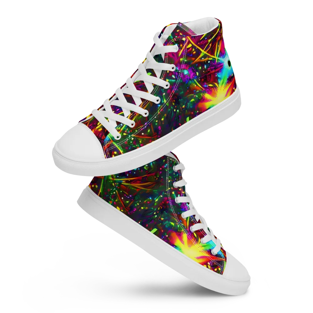 Albert Tucker on Men's High Top Canvas Shoes — Front