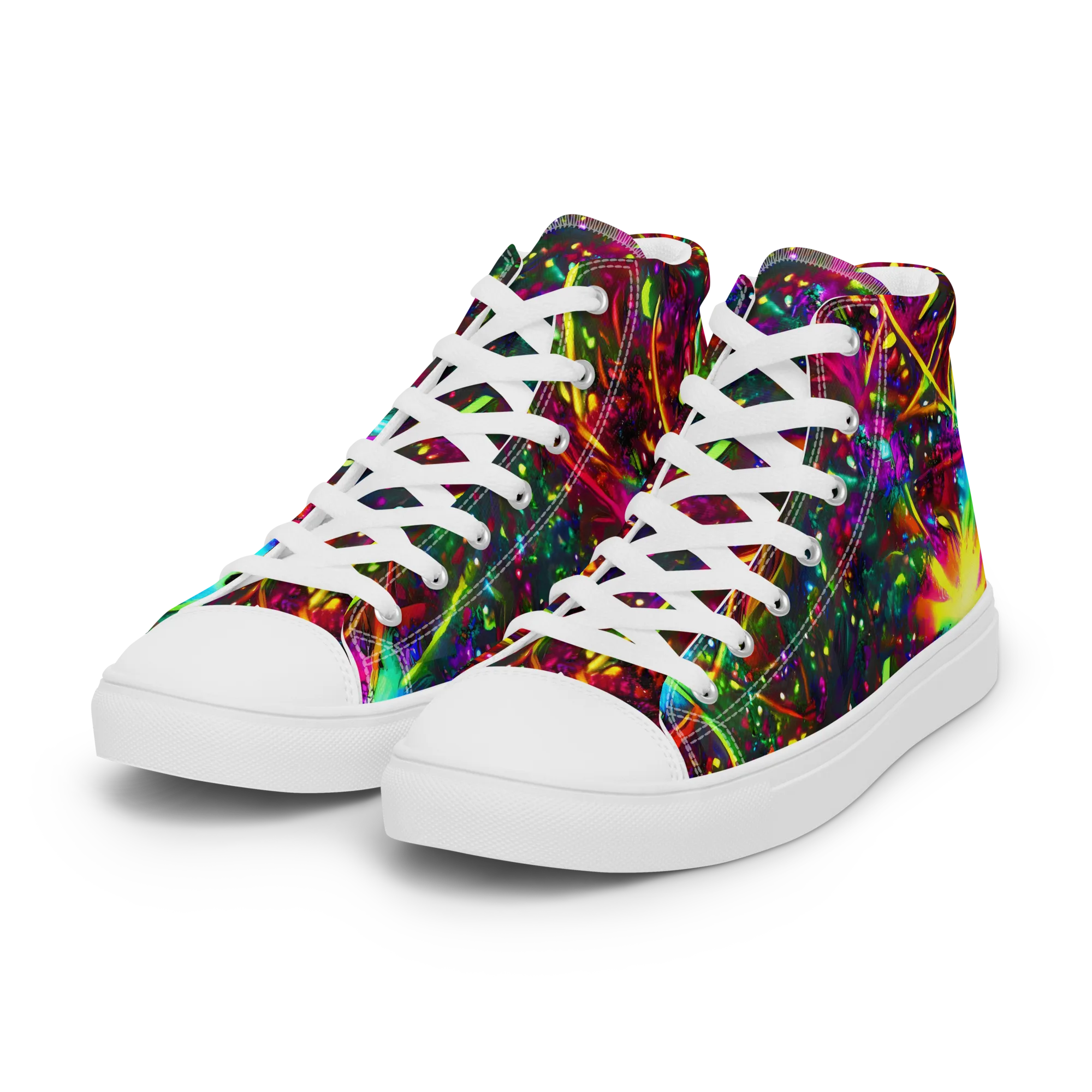 Albert Tucker on Women's High Top Canvas Shoes — Left Front